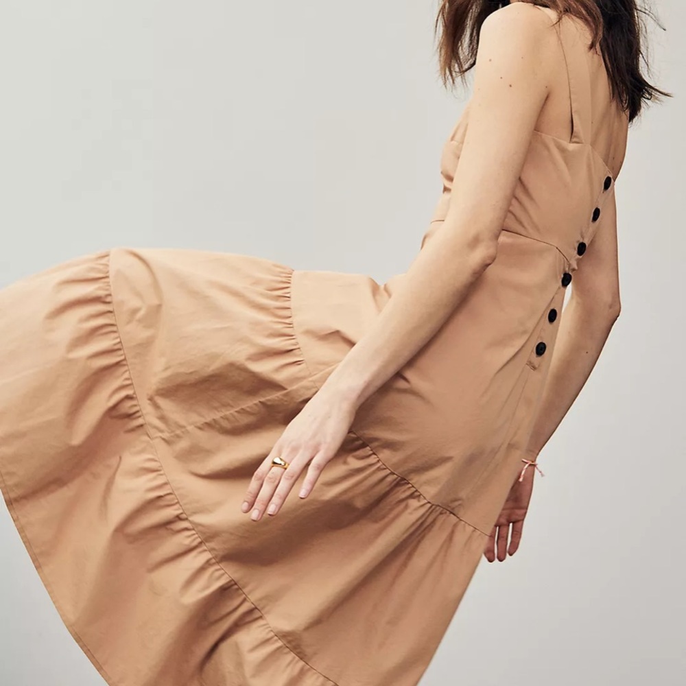 Madewell Button-Back Tiered Sundress.